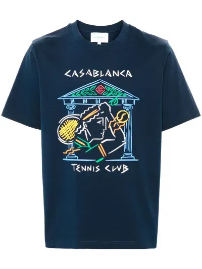 Casablanca Printed T-shirt In Blue