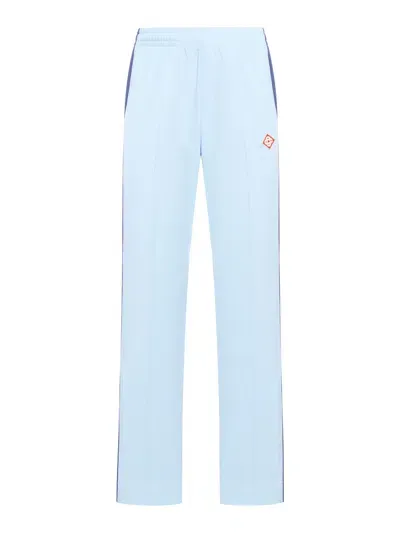 Casablanca Logo-embroidered Straight-leg Track Pants In Blue