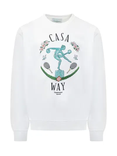 Casablanca Embroidered Sweatshirt In Multicolor