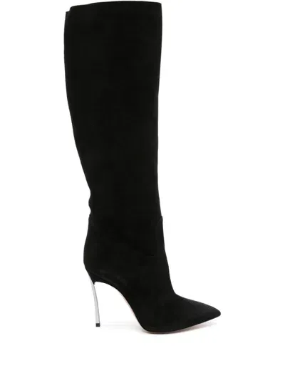 Casadei 100mm Blade Boots In Black