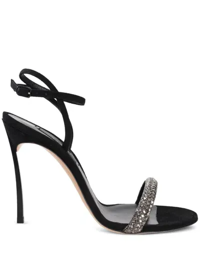 Casadei Stratosphere Satin Sandals In Silver