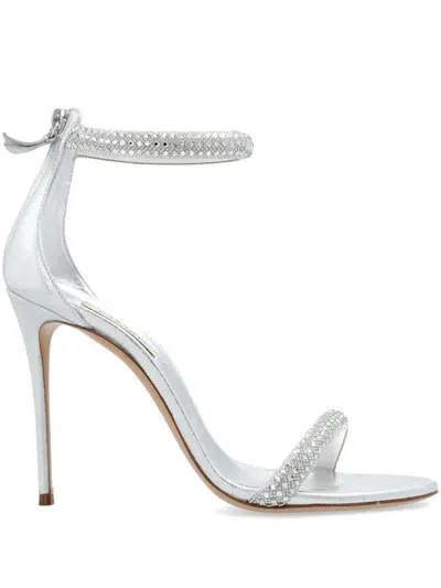 Casadei 110mm Leather Pumps In Silver