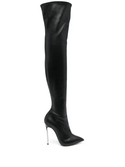 Casadei 120mm Blade Boots In Black