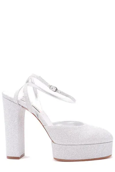 Casadei Betty Citylight 1310mm Platform Pumps In Silver