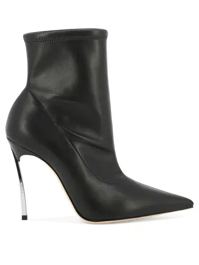 Casadei Blade Lab Ankle Boots In Black