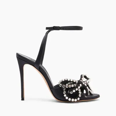 Casadei Judith Satin Sandals - Woman Sandals Black 38.5