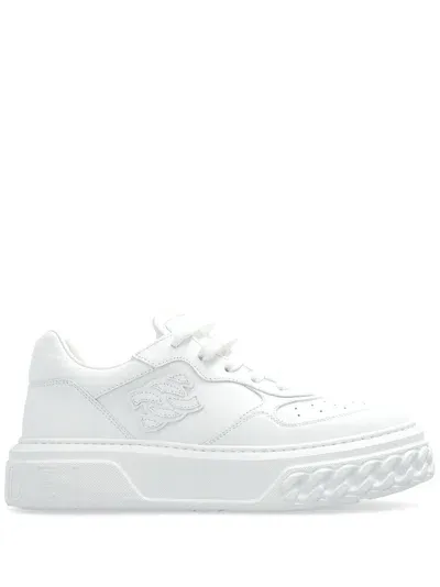 Casadei Logo-patch Sneakers In White