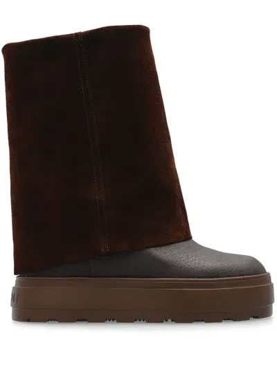 Casadei New Double Face Boots In Brown