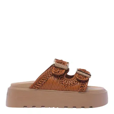 Casadei Birky Ale Slides In Brown