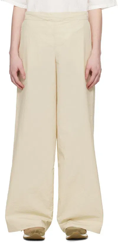 Casey Casey Beige Pandora Trousers In Ecru