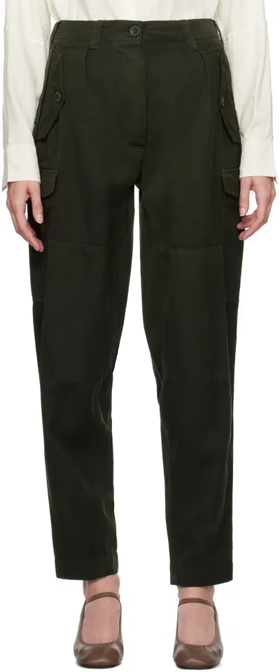 Casey Casey Khaki Mupo Trousers In Dark Khaki