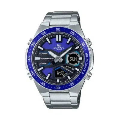 Casio Edifice Mod. Classic Ana-digit - 10 Year Battery In Metallic