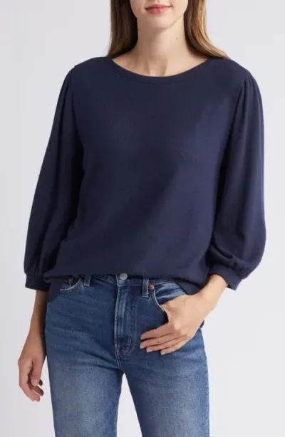 Caslonr Caslon(r) Cozy Knit Top In Navy Blazer