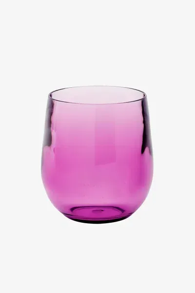 Caspari Acrylic 12oz Tumbler Glass In Amethyst In Purple