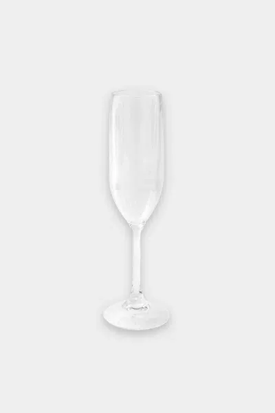 Caspari Acrylic 6oz Champagne Flute In Crystal Clear In Transparent