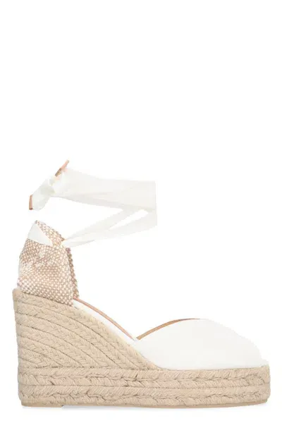 Castaã±er Bilina 105mm Wedge Espadrilles In White