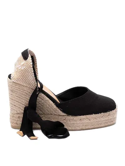 Castaã±er Carina Wedge Espadrilles In Black