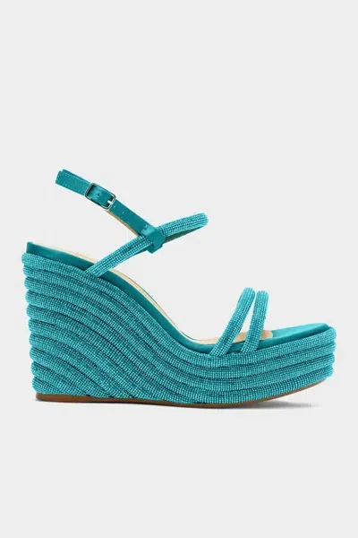 Castaã±er Jocana Platform Sandal In Azul In White