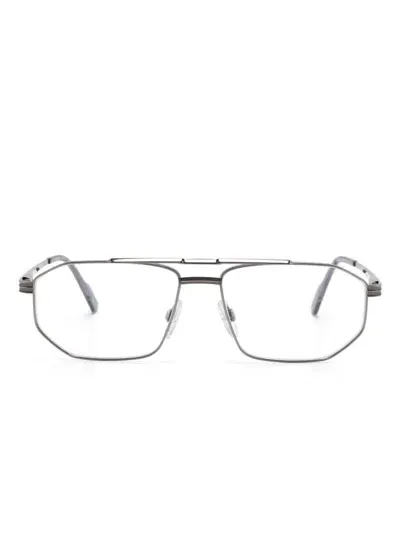 Cazal Pilot Frame Glasses In Metallic