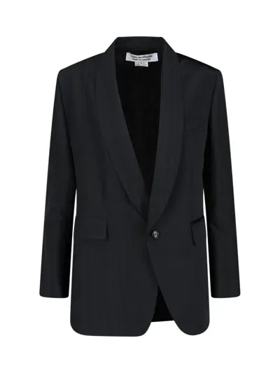 Cdgcdg Single-breasted Blazer In Black  