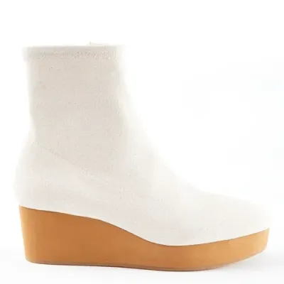 Cecelia New York Gate Wedge Bootie In Linen