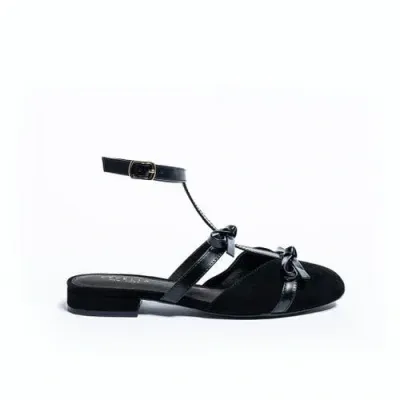 Cecelia New York Smithe Ankle Strap Mule In Allblack