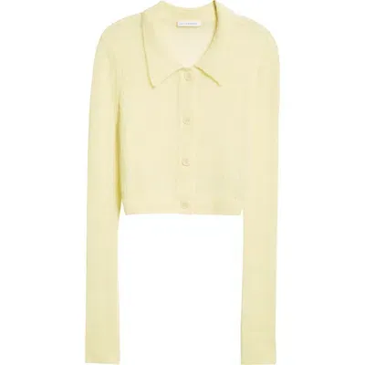 Cecilie Bahnsen Women's Jacqueline Ribbed Alpaca-blend Cardigan In Yellow