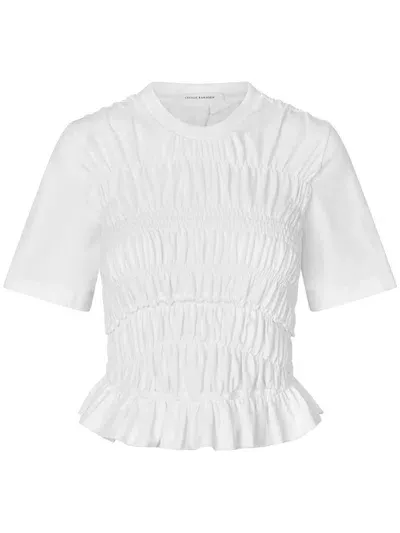 Cecilie Bahnsen Oasis Short-sleeved Top In White