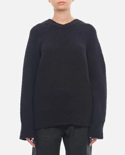 Cecilie Bahnsen Odalis Oversized Jumper With Back Bow Detail In Black