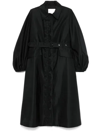 Cecilie Bahnsen Orah Trench Coat In Black