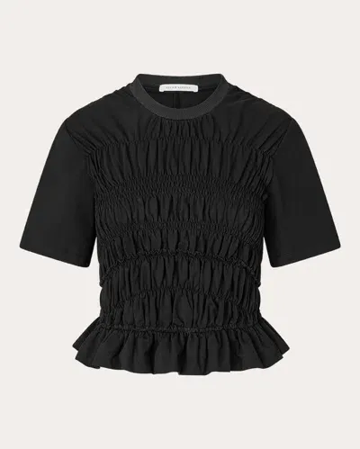 Cecilie Bahnsen Oasis Short-sleeved Top In Black