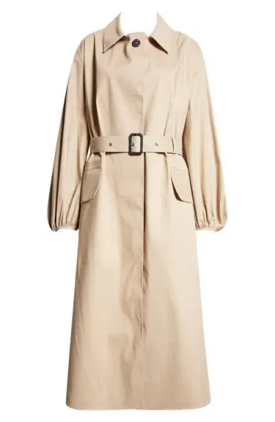 Cecilie Bahnsen X Mackintosh Oliver Waterproof Bonded Cotton Trench Coat In Sand