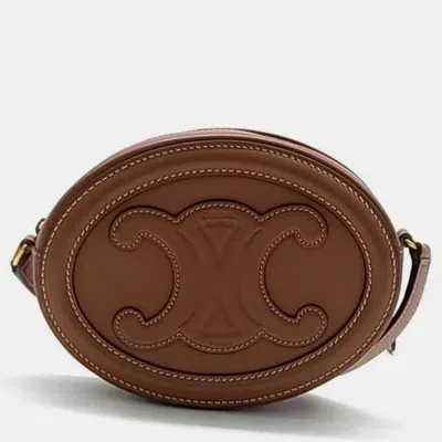 Pre-owned Celine Crossbody Oval Pulse Bag In Brown