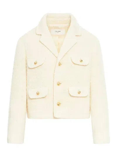 Celine Jacket With Tailored Collar In Nude & Neutrals