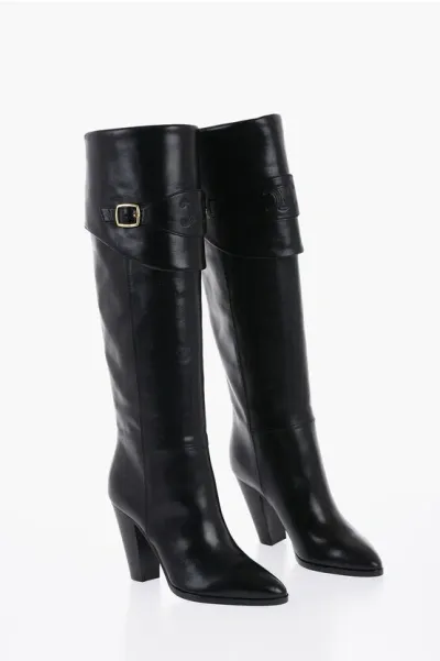 Celine Woman Boot Black Size 8 Leather