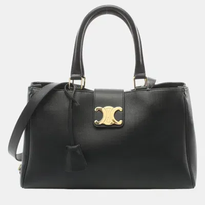 Pre-owned Celine Medium Apolline Leather Black Handbag