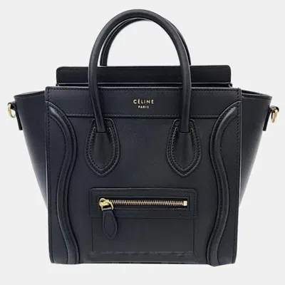 Pre-owned Celine Nano Luggage Bag In Black