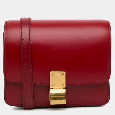 Pre-owned Celine Red Small Classic Box