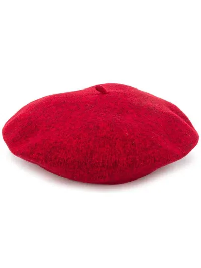 Celine Céline Robert Knitted Beret Hat In Multicolor