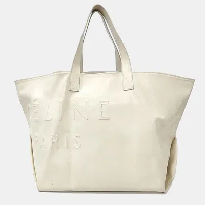 Pre-owned Celine Shopping Bag In White