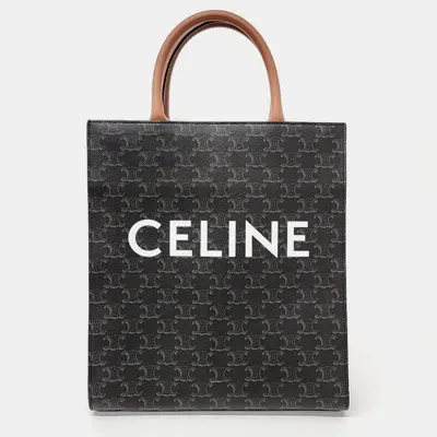 Pre-owned Celine Triumph Cabas Vertical Small In Black