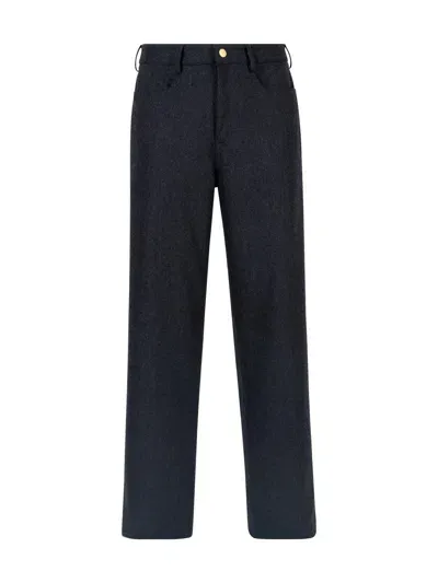 Cellar Door Blake Trousers In Blue