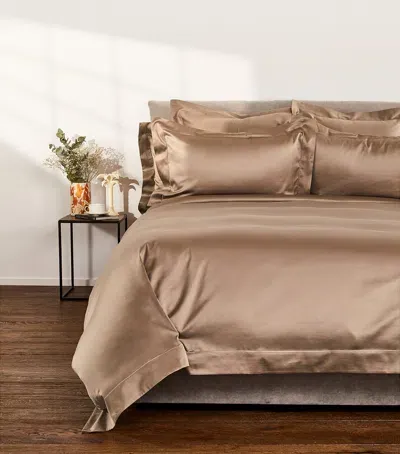 Celso De Lemos Bourdon Super King Duvet Cover In Brown