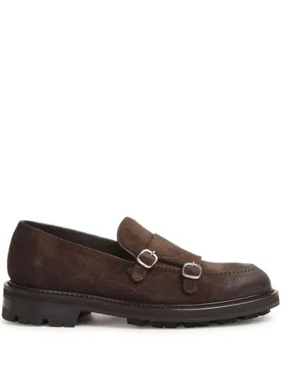 Cenere Calzature Mocassino Da Uomo In Pelle In Brown