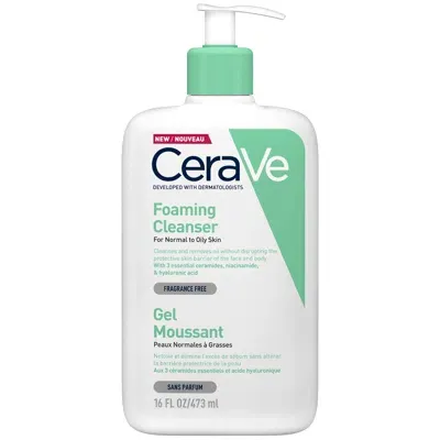 Cerave Foaming Facial Cleanser 473ml In White