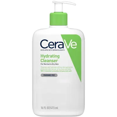 Cerave Hydrating Cleanser 473ml In White