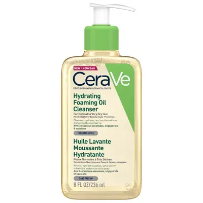 Cerave Hydrating Foaming Oil Cleanser 236ml In White