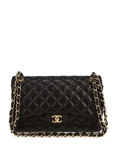 Pre-owned Chanel 2013 Jumbo Shoulder Bag In Black