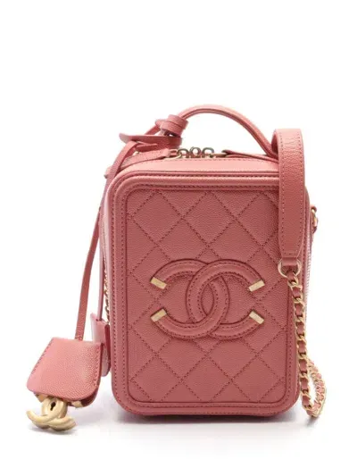 Pre-owned Chanel 2019 Figley Shoulder Bag In Pink