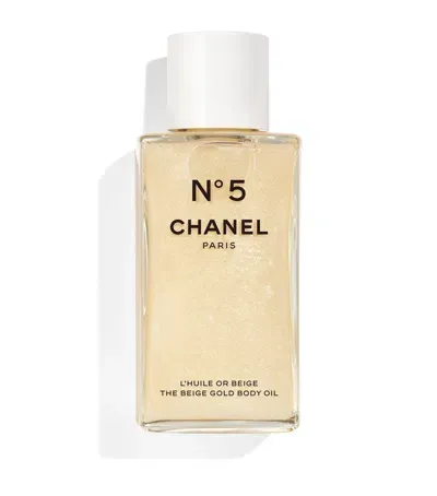 Chanel N°5 The Beige Gold Body Oil In White